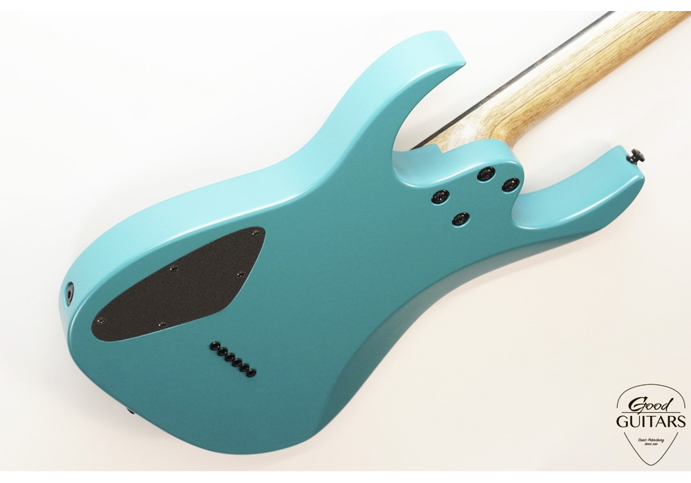 INT Guitars Superstrat Baritone Turquoise Blue #617504