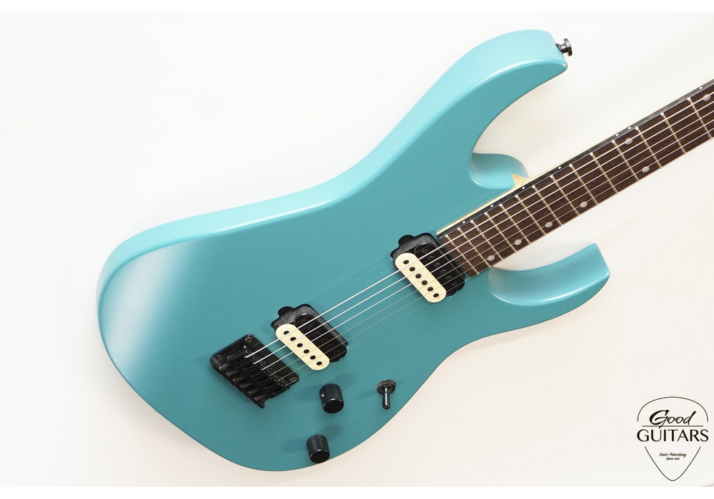 INT Guitars Superstrat Baritone Turquoise Blue #617489