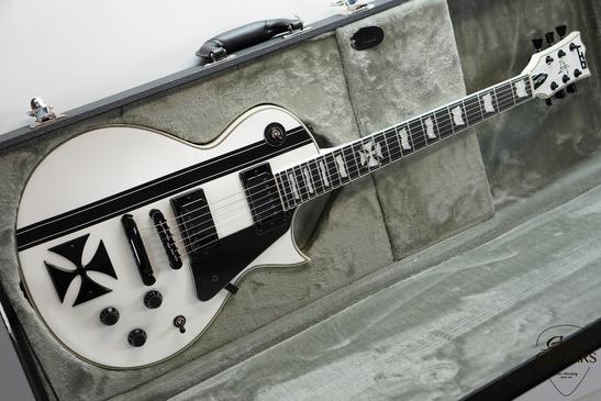 LTD Iron Cross Snow White James Hetfield Signature #624725