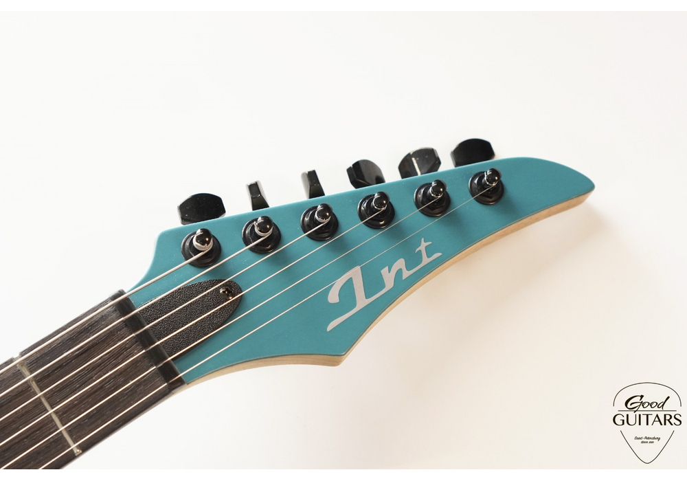 INT Guitars Superstrat Baritone Turquoise Blue #617513
