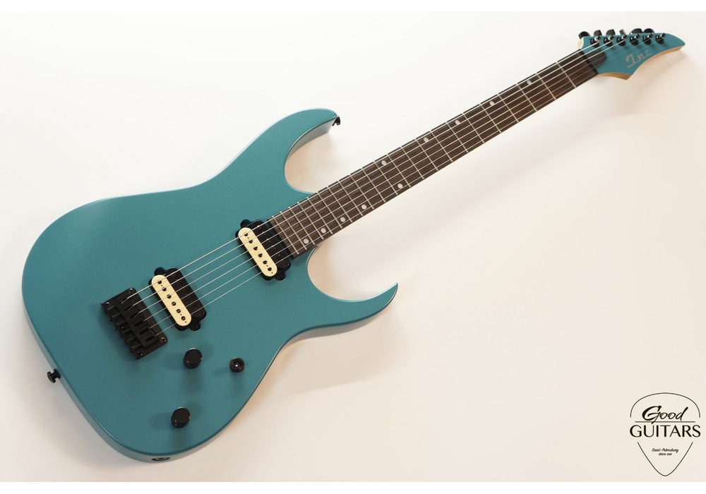INT Guitars Superstrat Baritone Turquoise Blue #617483