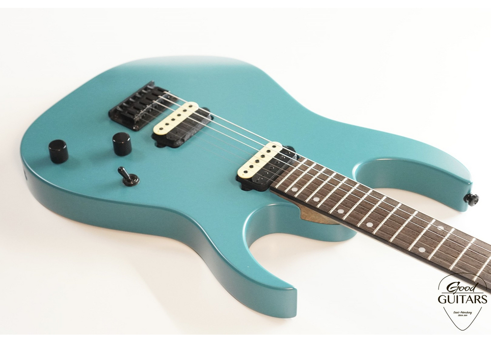 INT Guitars Superstrat Baritone Turquoise Blue #617492