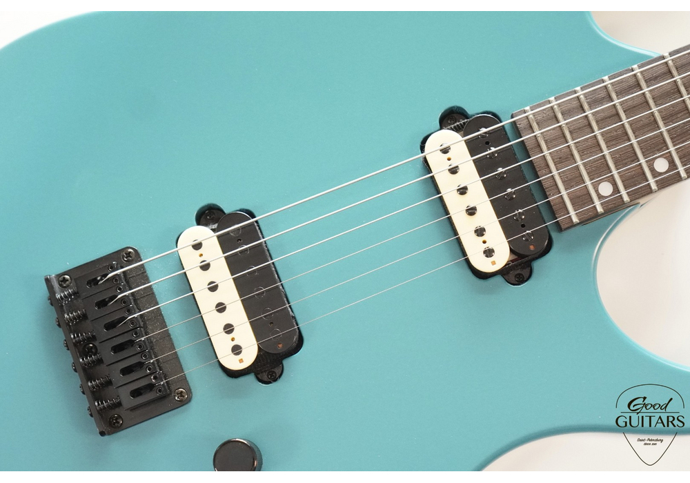 INT Guitars Superstrat Baritone Turquoise Blue #617495